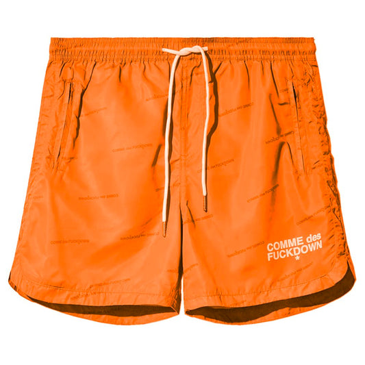 Comme Des Fuckdown Orange Polyester Swimwear