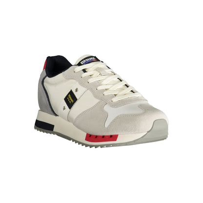 Blauer White Polyester Sneaker