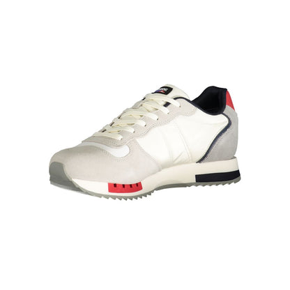 Blauer White Polyester Sneaker