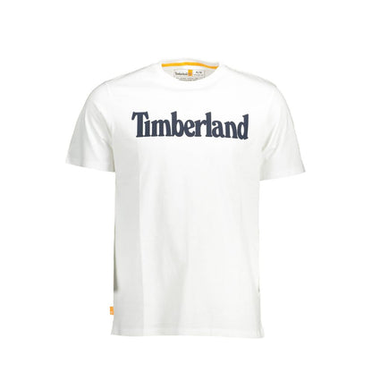 Timberland White Cotton Men T-Shirt