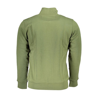 La Martina Classic Green Zippered Fleece Sweatshirt