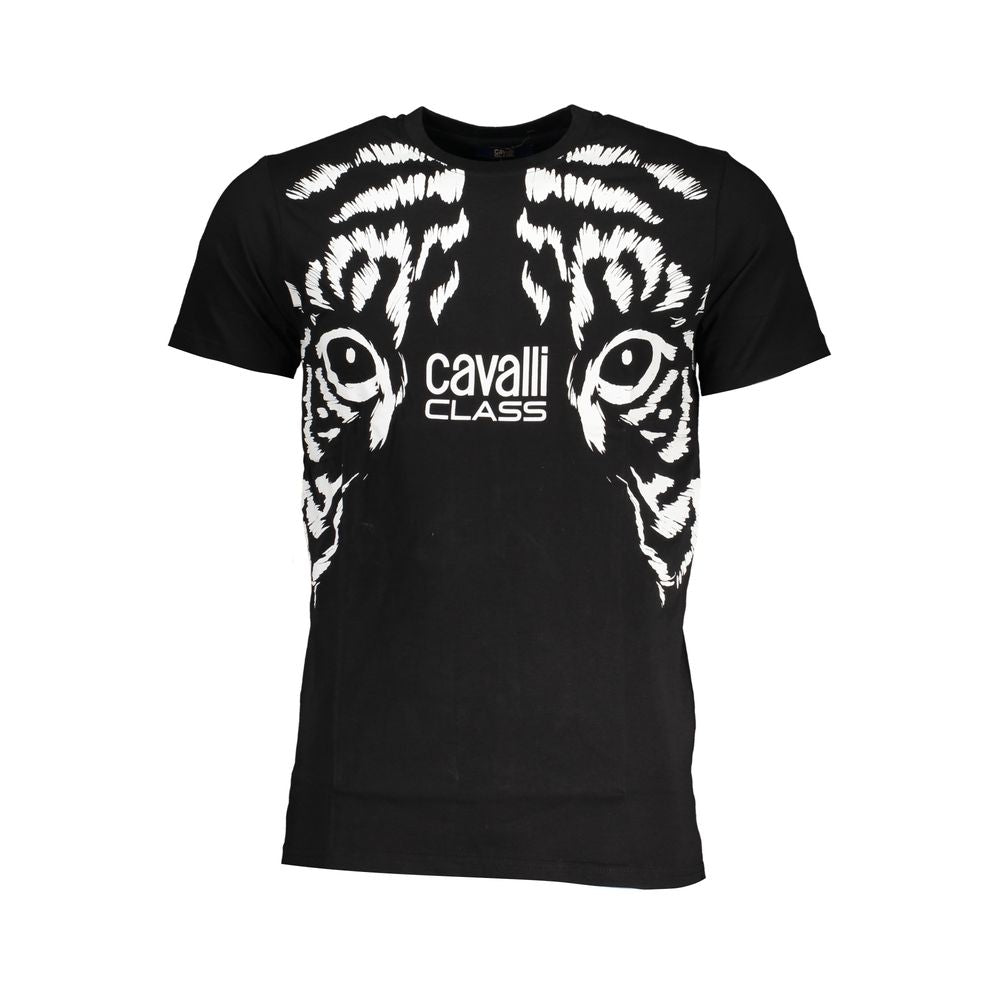 Cavalli Class Black Cotton T-Shirt