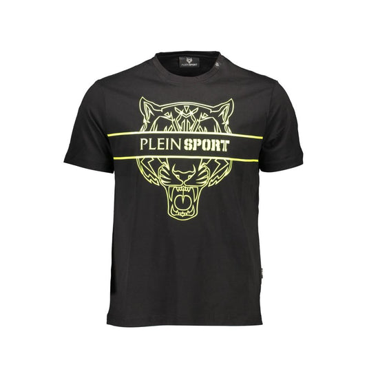 Plein Sport Black Cotton Men T-Shirt