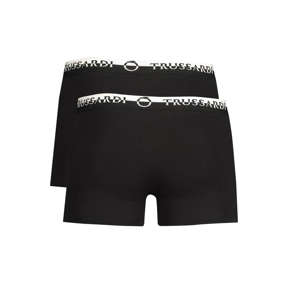 Trussardi Black Cotton Underwear