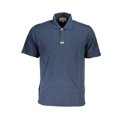 La Martina Classic Short-Sleeved Blue Polo