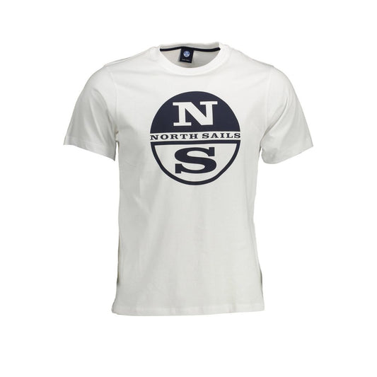 North Sails White Cotton Men T-Shirt