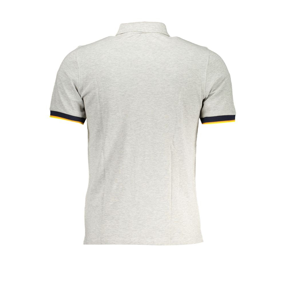 K-WAY Gray Cotton Polo Shirt