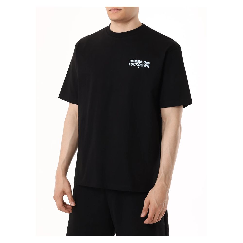 Comme Des Fuckdown Black Cotton T-Shirt