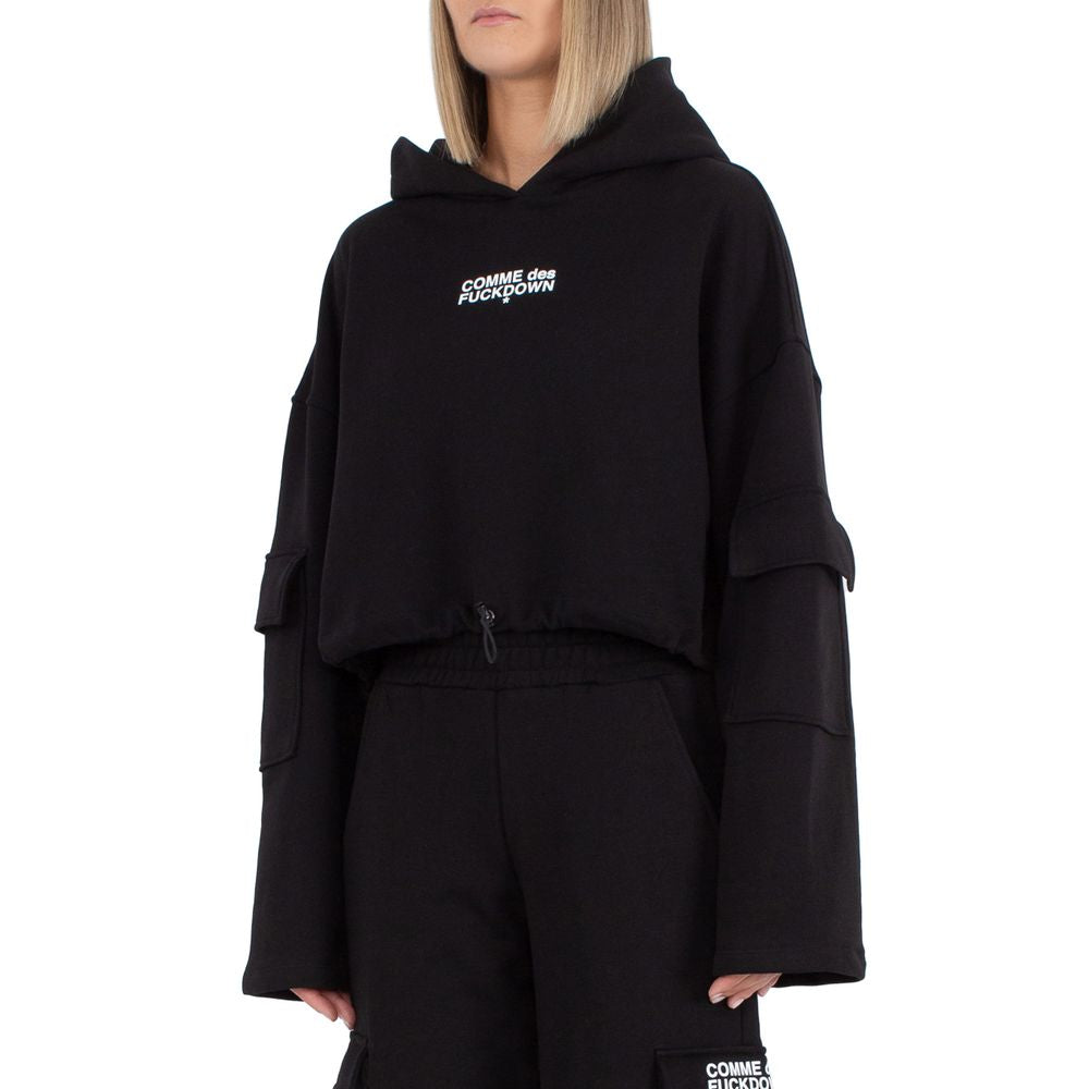 Comme Des Fuckdown Black Cotton Sweater