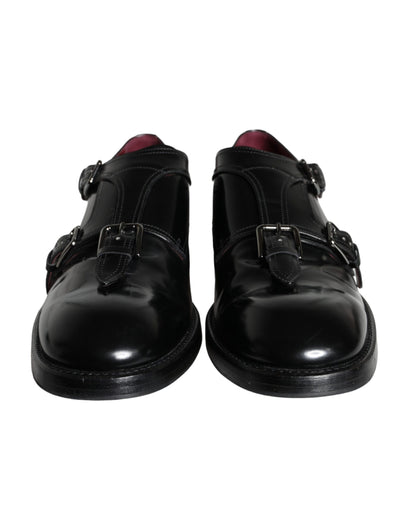 Dolce & Gabbana Black Calf Leather Men Formal Dress Shoes