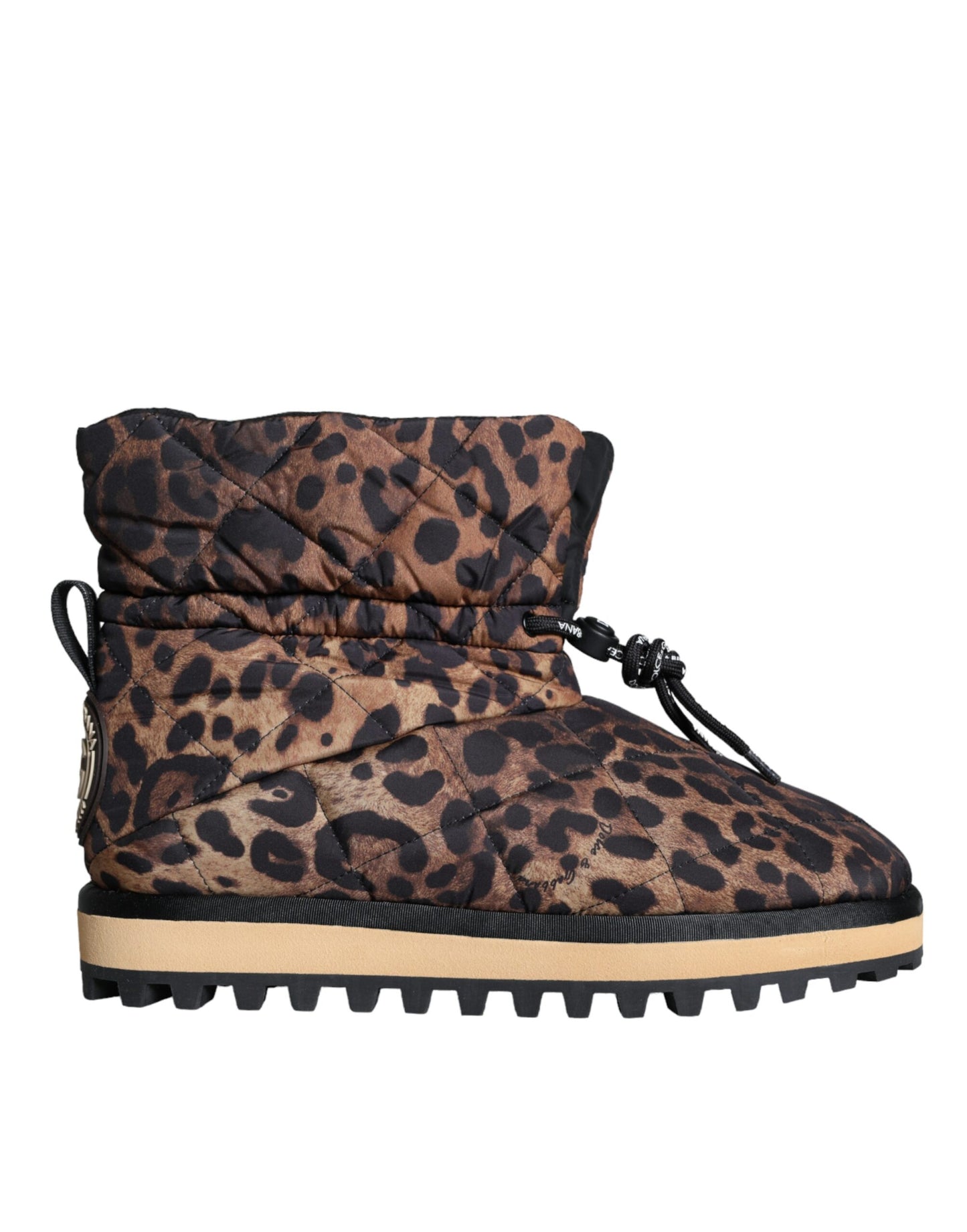 Dolce & Gabbana Brown Leopard Ankle Boots Padded Shoes