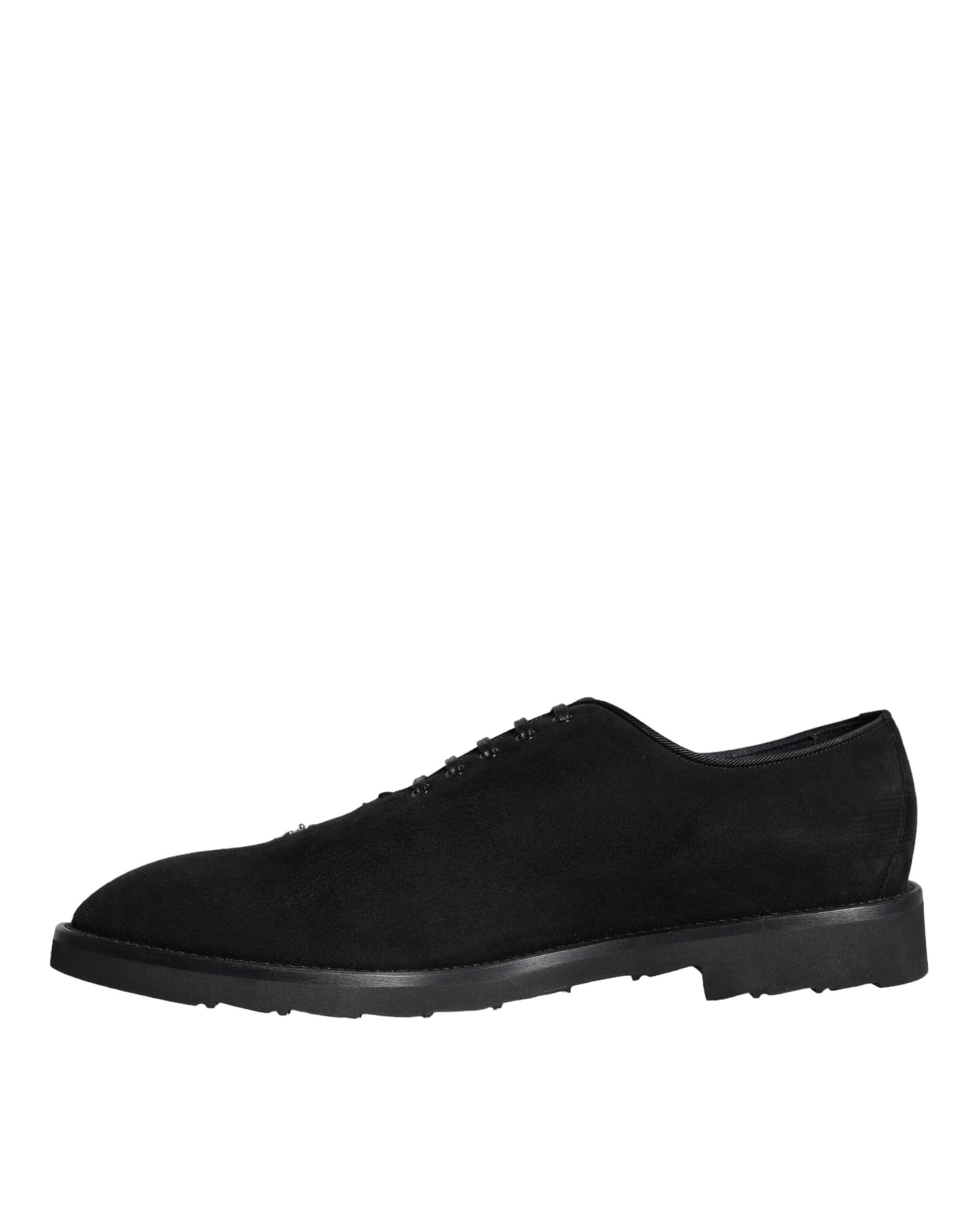 Dolce & Gabbana Black Suede Sicilia Lace Up Formal Shoes