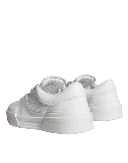 Dolce & Gabbana White Miami Leather Low Top Sneakers Shoes