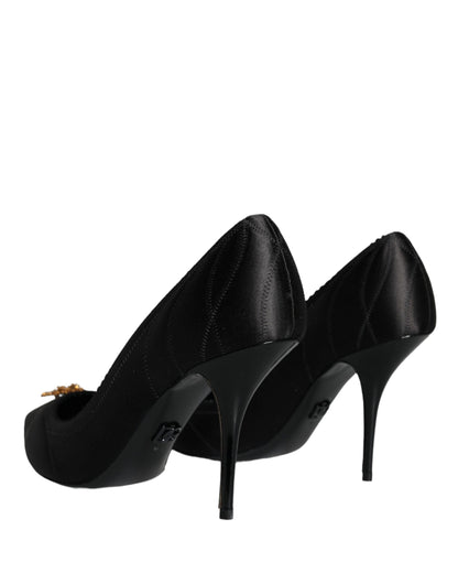 Dolce & Gabbana Black Heart DEVOTION Heels Pumps Shoes