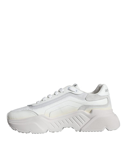 Dolce & Gabbana White DAYMASTER Calf Leather Sneakers Shoes