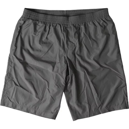 Dolce & Gabbana Dark Gray Polyester Beachwear Shorts Swimwear Men