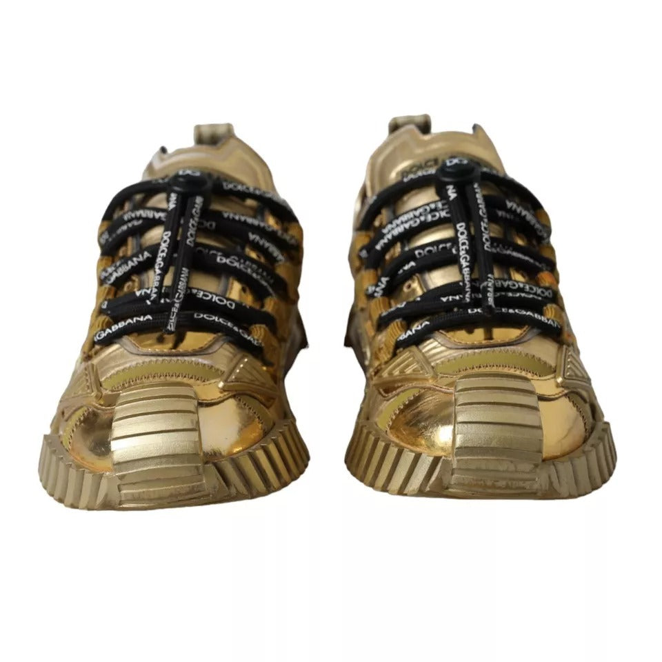 Dolce & Gabbana Metallic Gold NS1 Low Top Sneakers Shoes