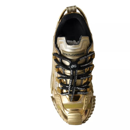 Dolce & Gabbana Metallic Gold NS1 Low Top Sneakers Shoes