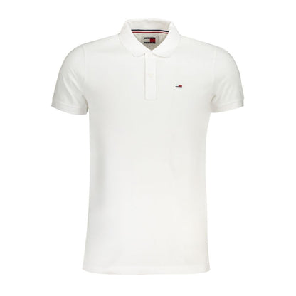 Tommy Hilfiger White Cotton Polo Shirt