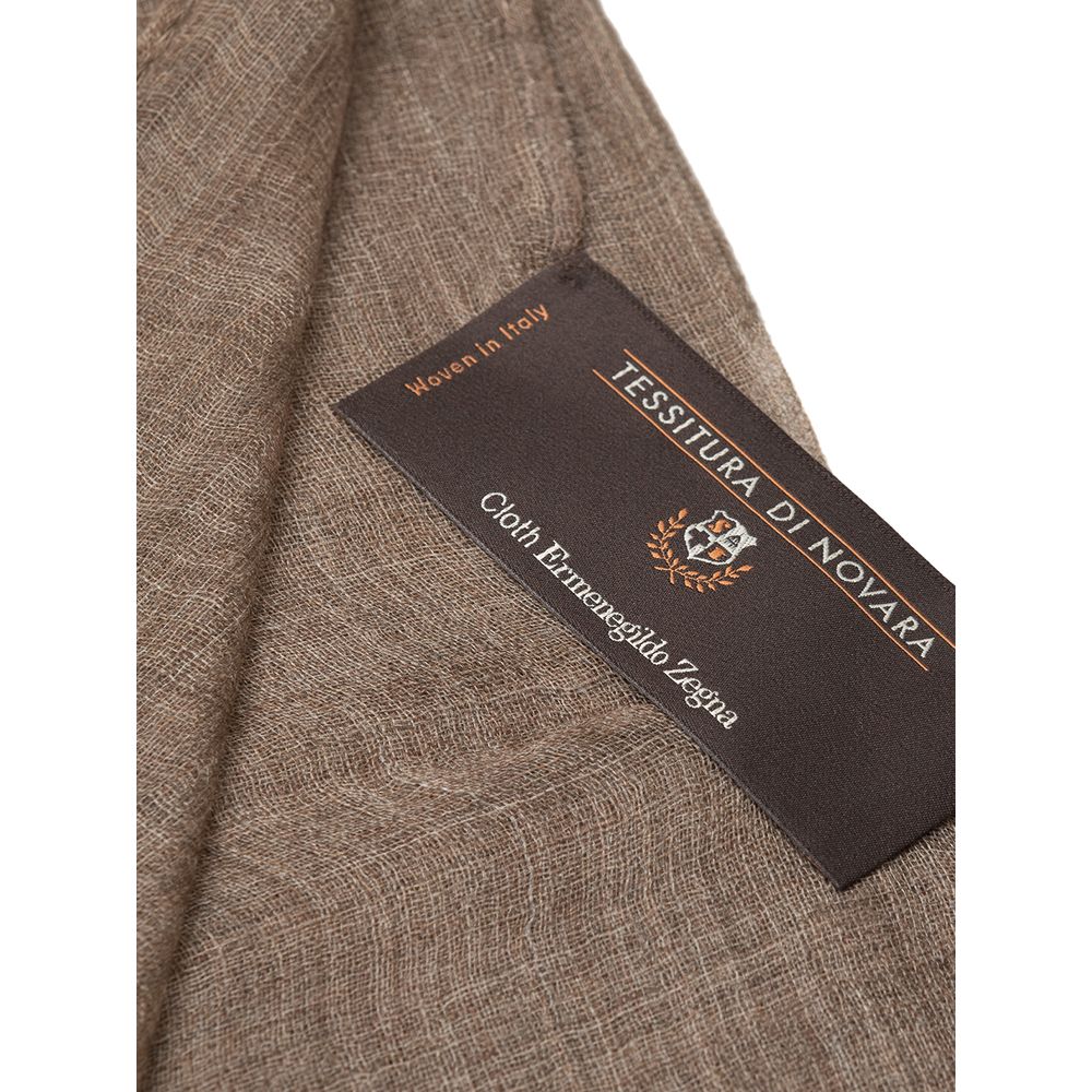 Tessitura di Novara Brown Cashmere Scarf