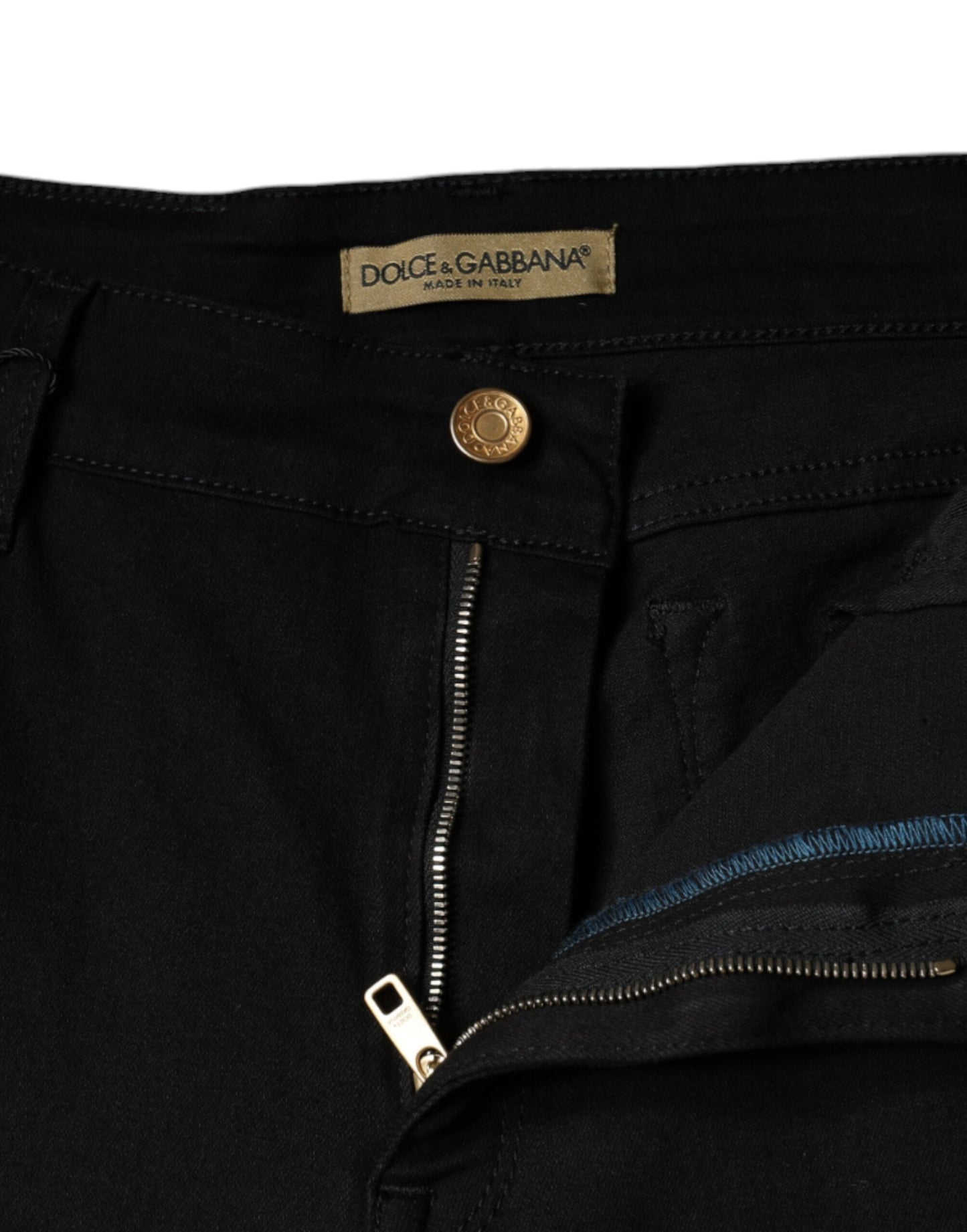 Dolce & Gabbana Black Cotton Stretch Skinny Denim Jeans