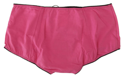 John Galliano Pink Cotton Briefs Women's Panty Lingerie Underwear