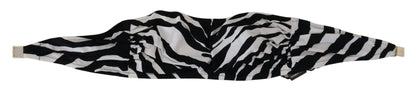 Dolce & Gabbana Black White Zebra Bandeau Swimwear Bikini Top