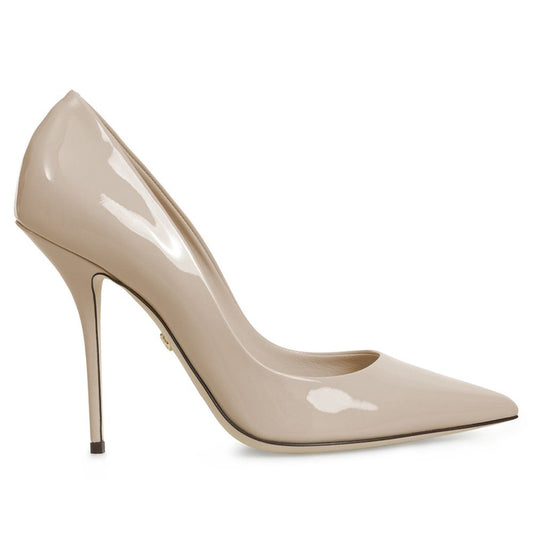 Dolce & Gabbana Beige Leather Di Calfskin Pump