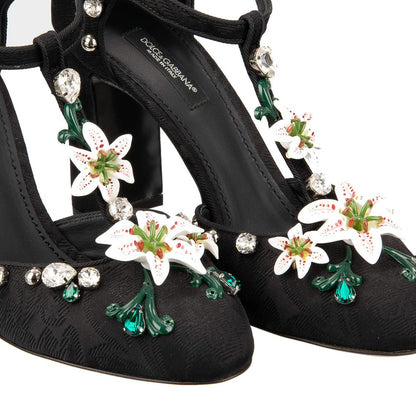 Dolce & Gabbana Black Viscose Pump