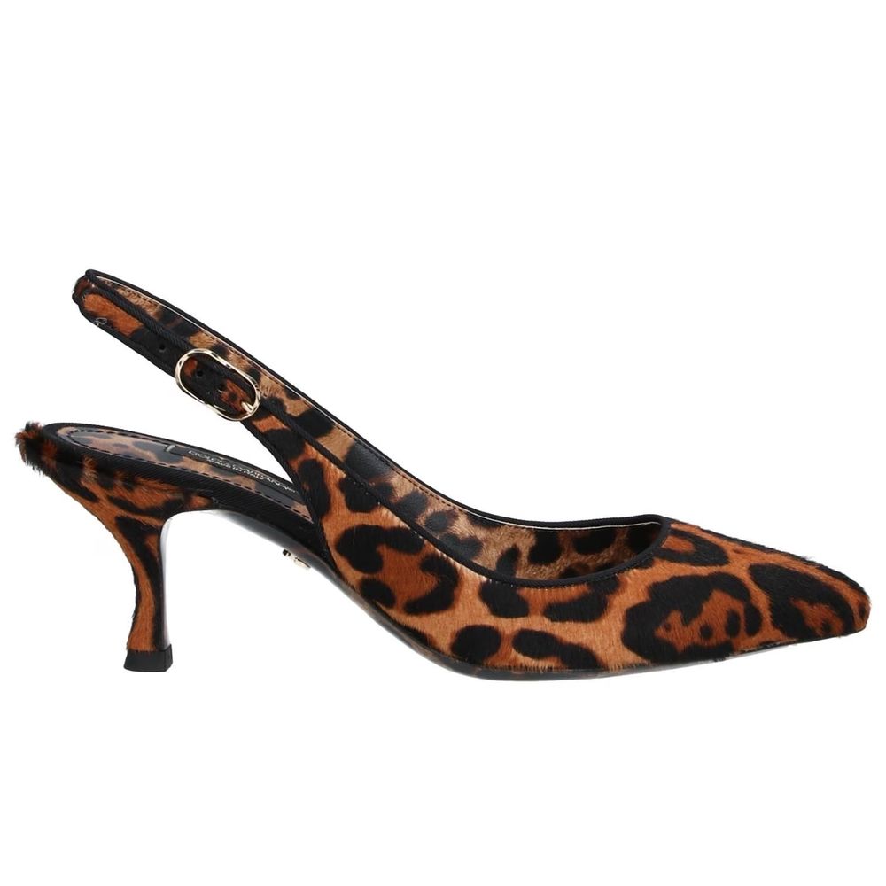 Dolce & Gabbana Brown Leather Di Calfskin Pump