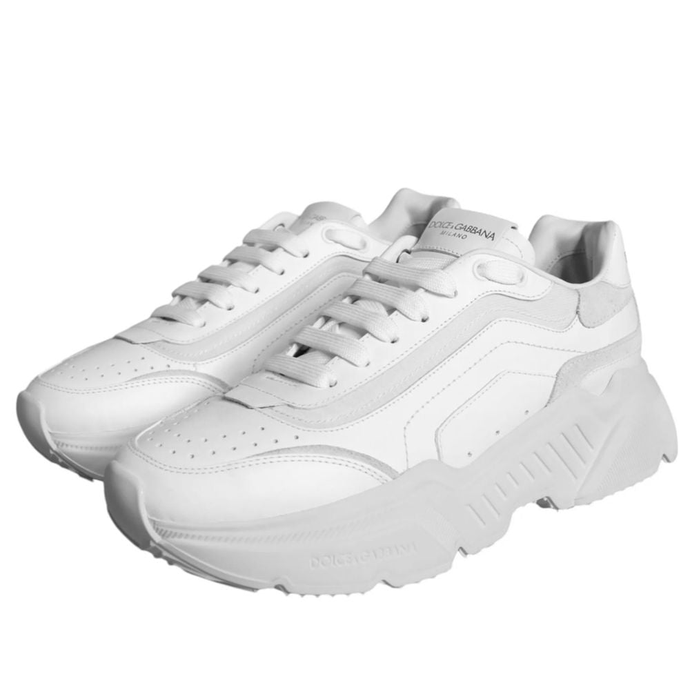 Dolce & Gabbana White Leather Di Calfskin Sneaker