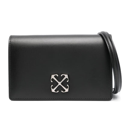 Off-White Black Leather Crossbody Bag