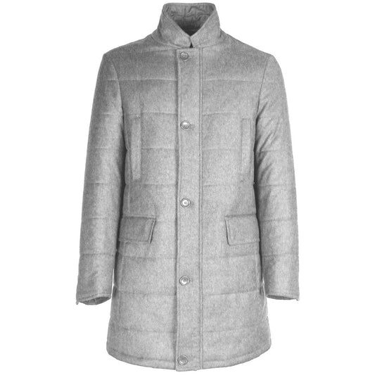 Made in Italy Gray Wool Vergine Jacket