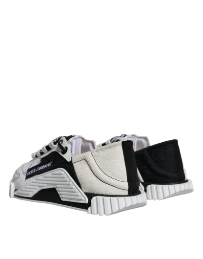 Dolce & Gabbana White Black Low Top NS1 Sneakers Shoes