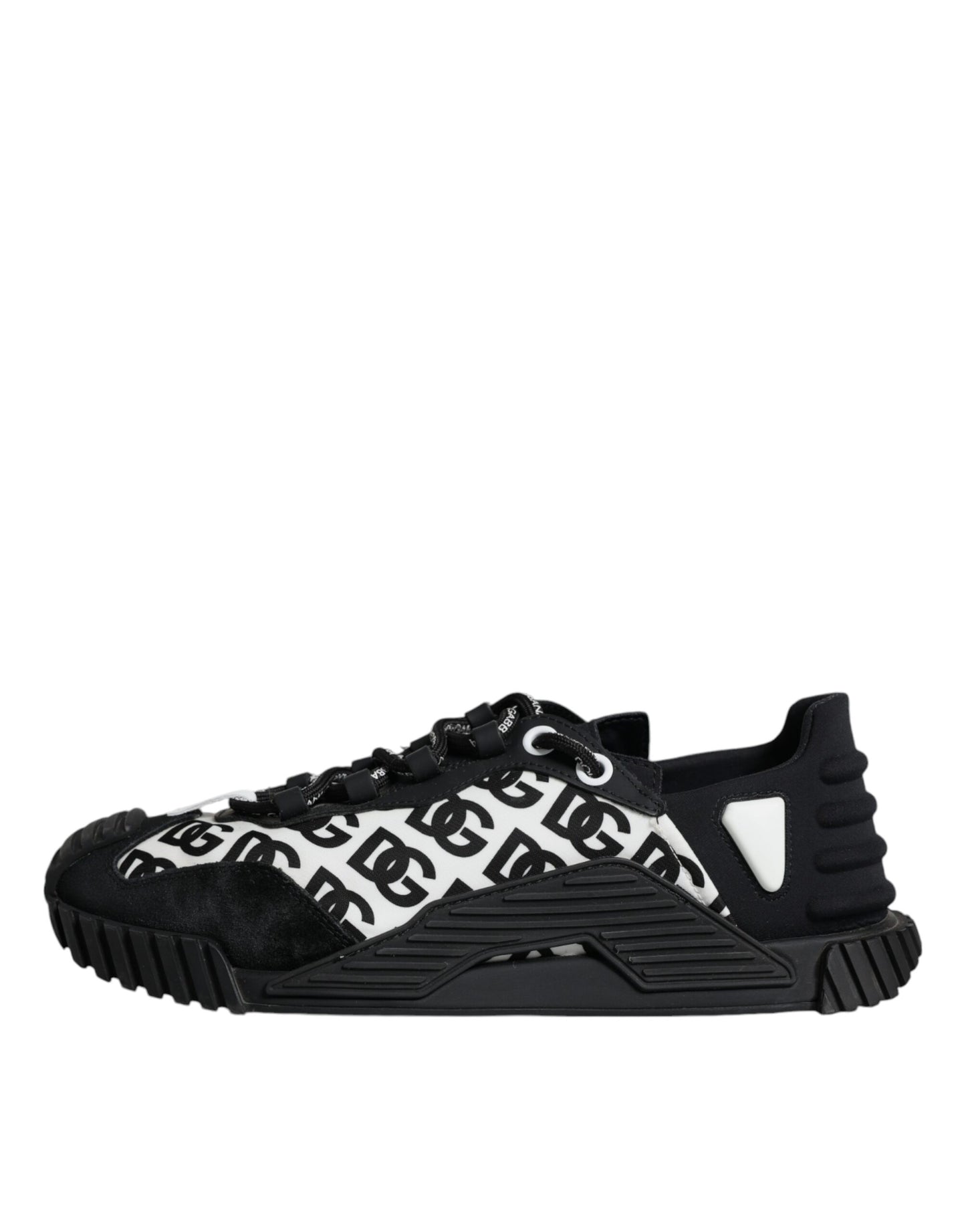 Dolce & Gabbana Black Logo Lace Up Low Top NS1 Sneakers Shoes