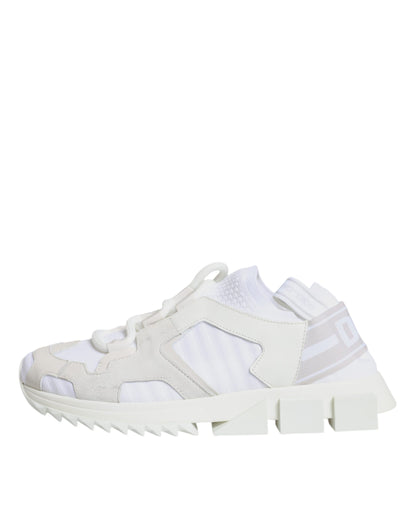 Dolce & Gabbana White Mesh Sorrento Trekking Sneakers Shoes