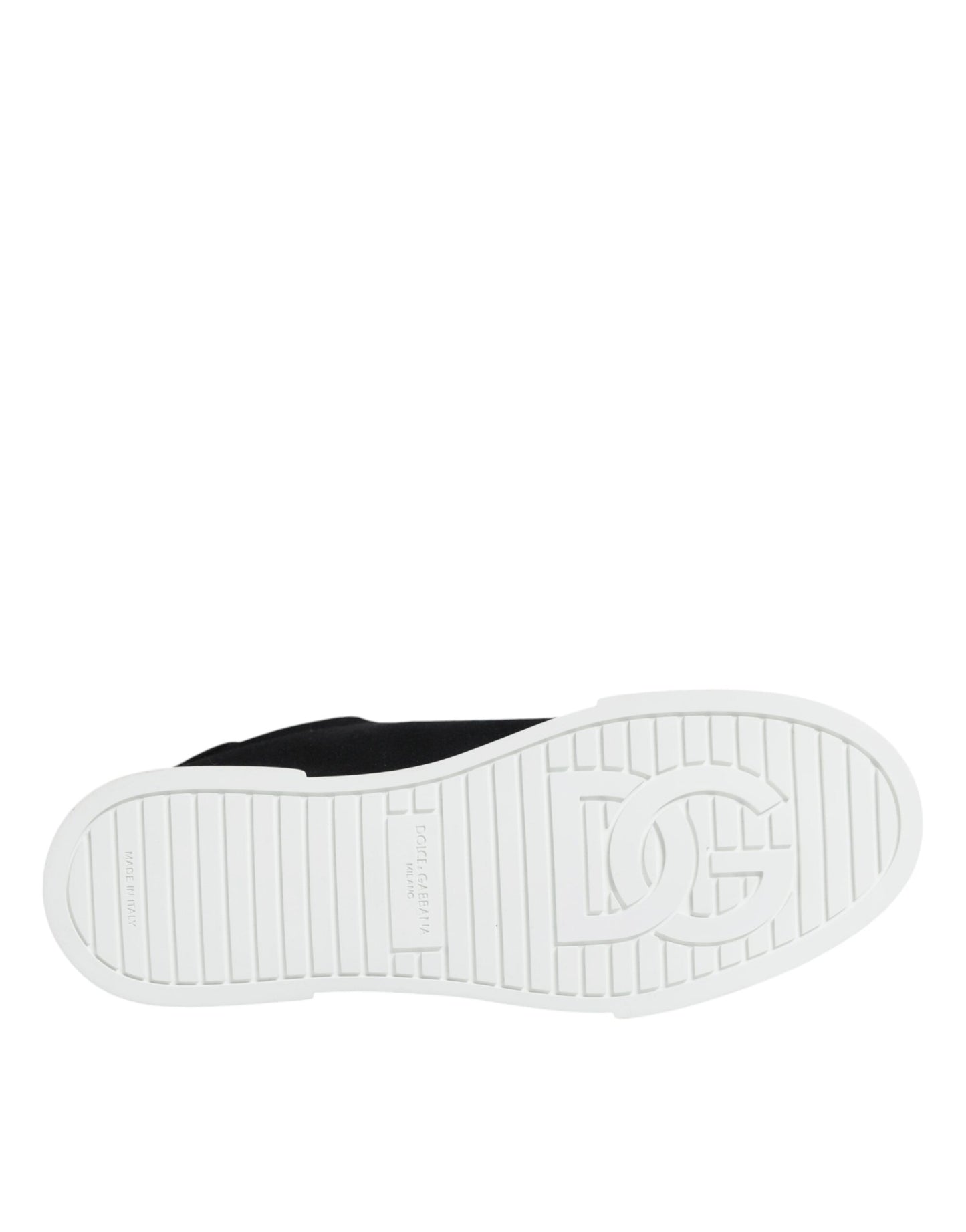 Dolce & Gabbana Black White Portofino Low Top Sneakers Shoes