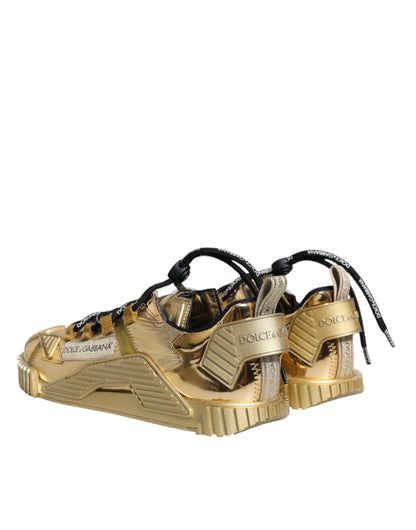 Dolce & Gabbana Metallic Gold NS1 Low Top Sneakers Shoes