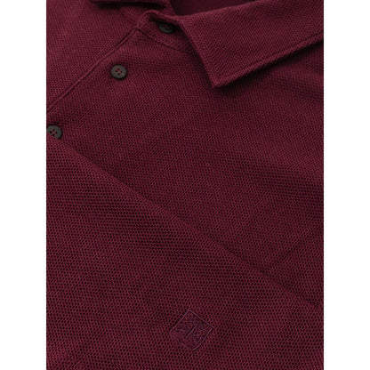 Corneliani Bordeaux Cotton Polo Shirt