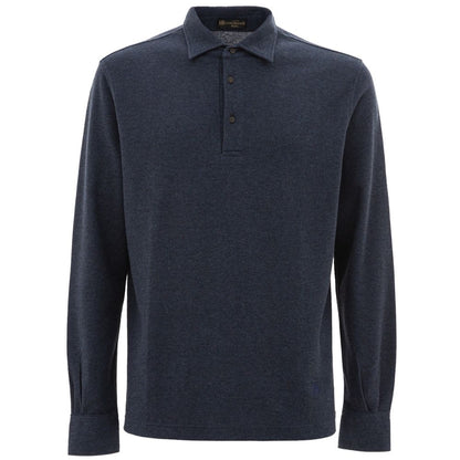 Corneliani Blue Cotton Polo Shirt