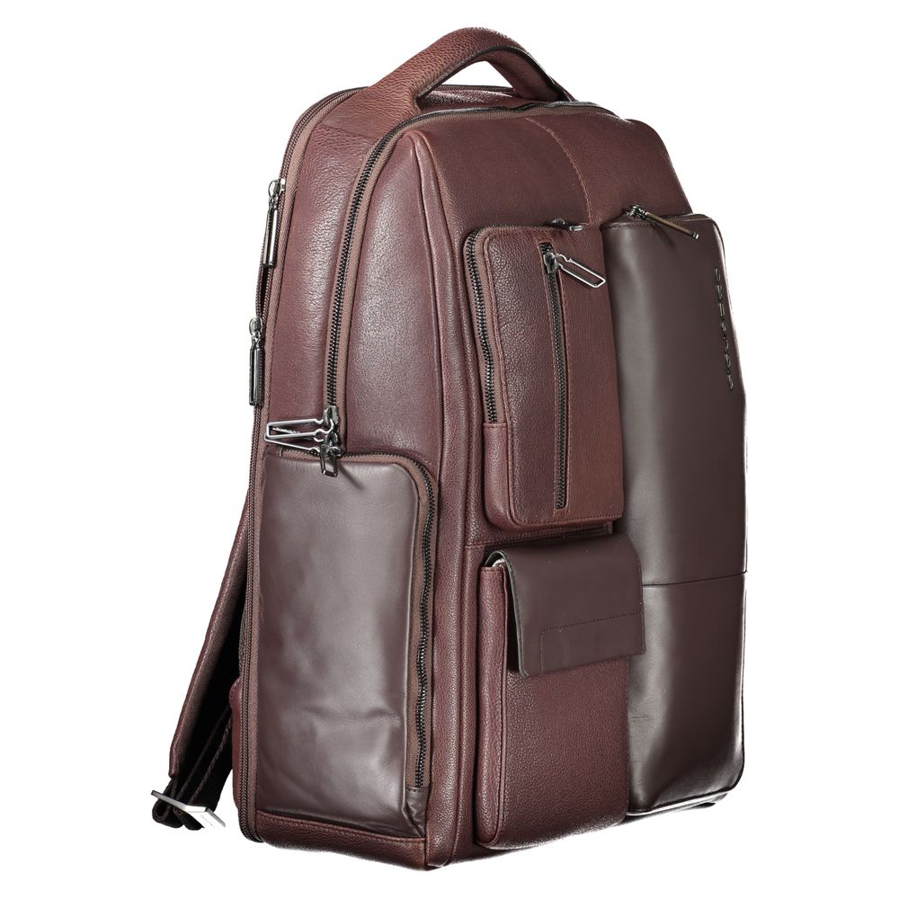 Piquadro Brown Leather Backpack