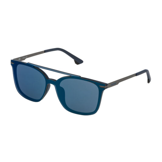 Police Blue Metal Sunglasses