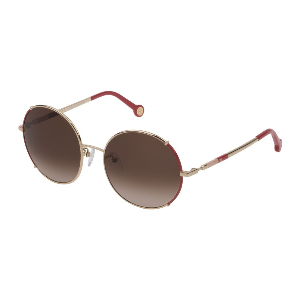 Carolina Herrera Rose Gold Metal Sunglasses