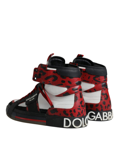 Dolce & Gabbana Multicolor Leather High Top Sneakers Shoes