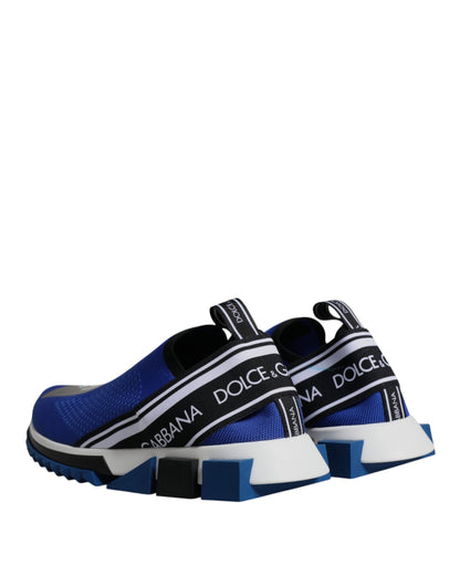 Dolce & Gabbana Blue Logo Low Top Sorrento Sneakers Shoes