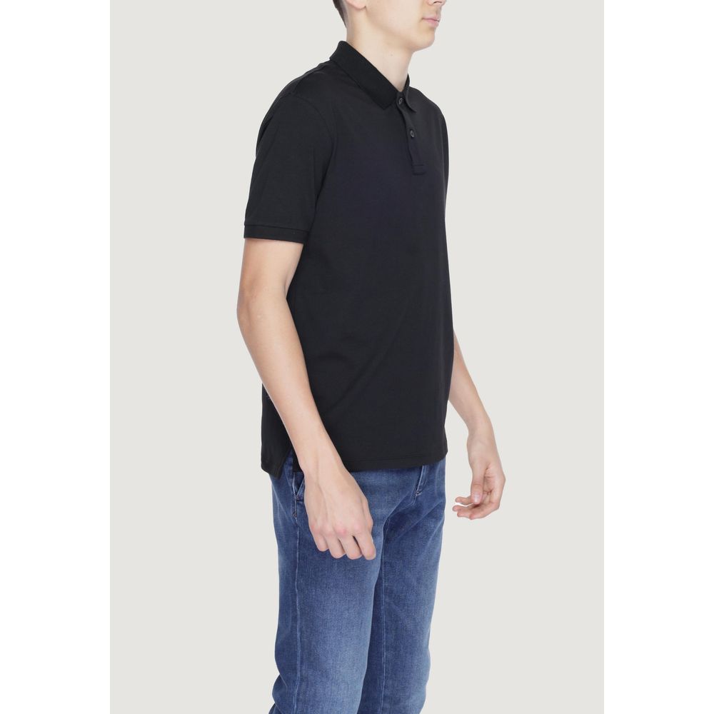 Suns Black Cotton Polo Shirt