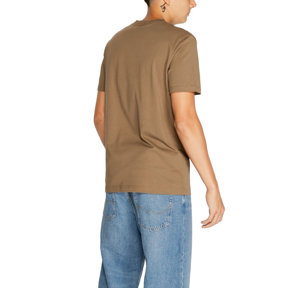 Hugo Boss Brown Cotton T-Shirt