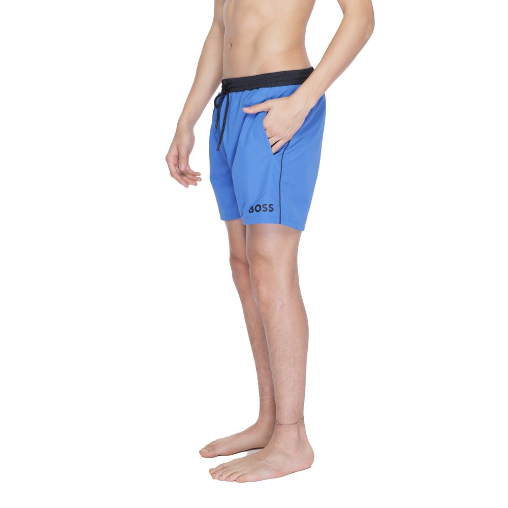 Hugo Boss Blue Polyester Swimwear