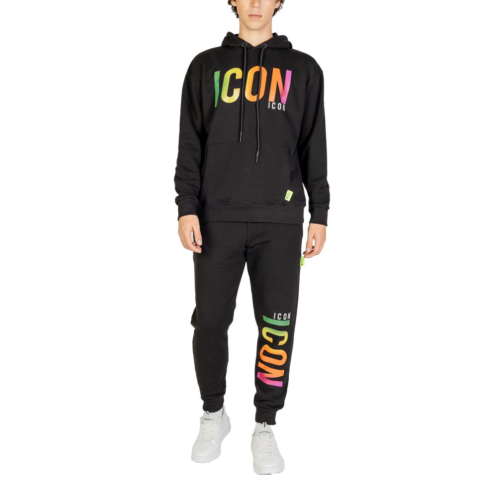 Icon Black Cotton Sweater