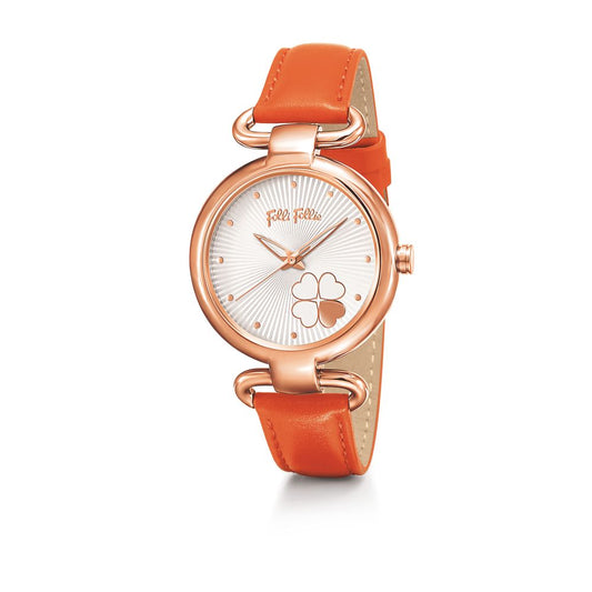 Folli Follie Orange Leather Watch